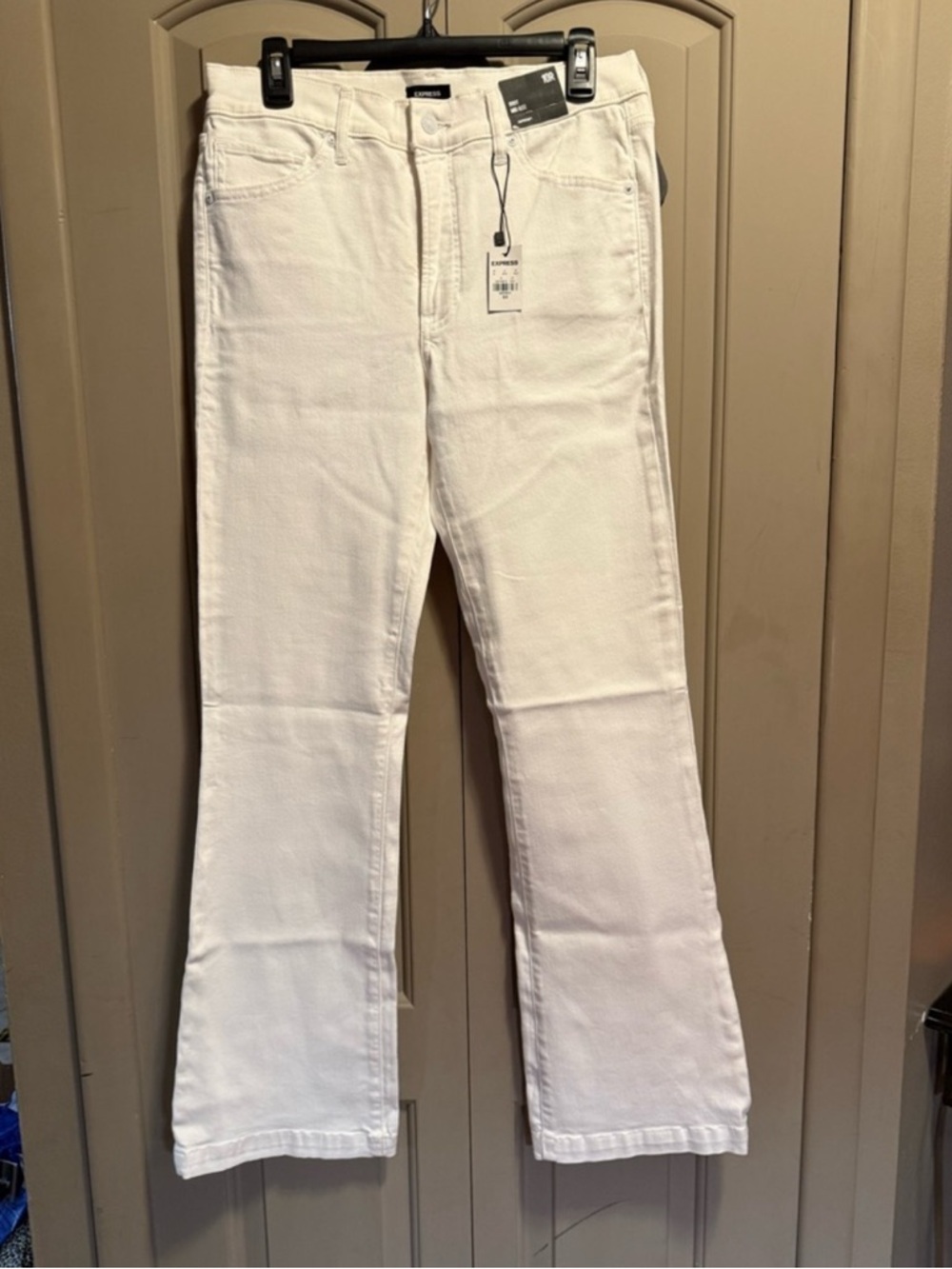 Express White Boot-Leg Jeans for Women